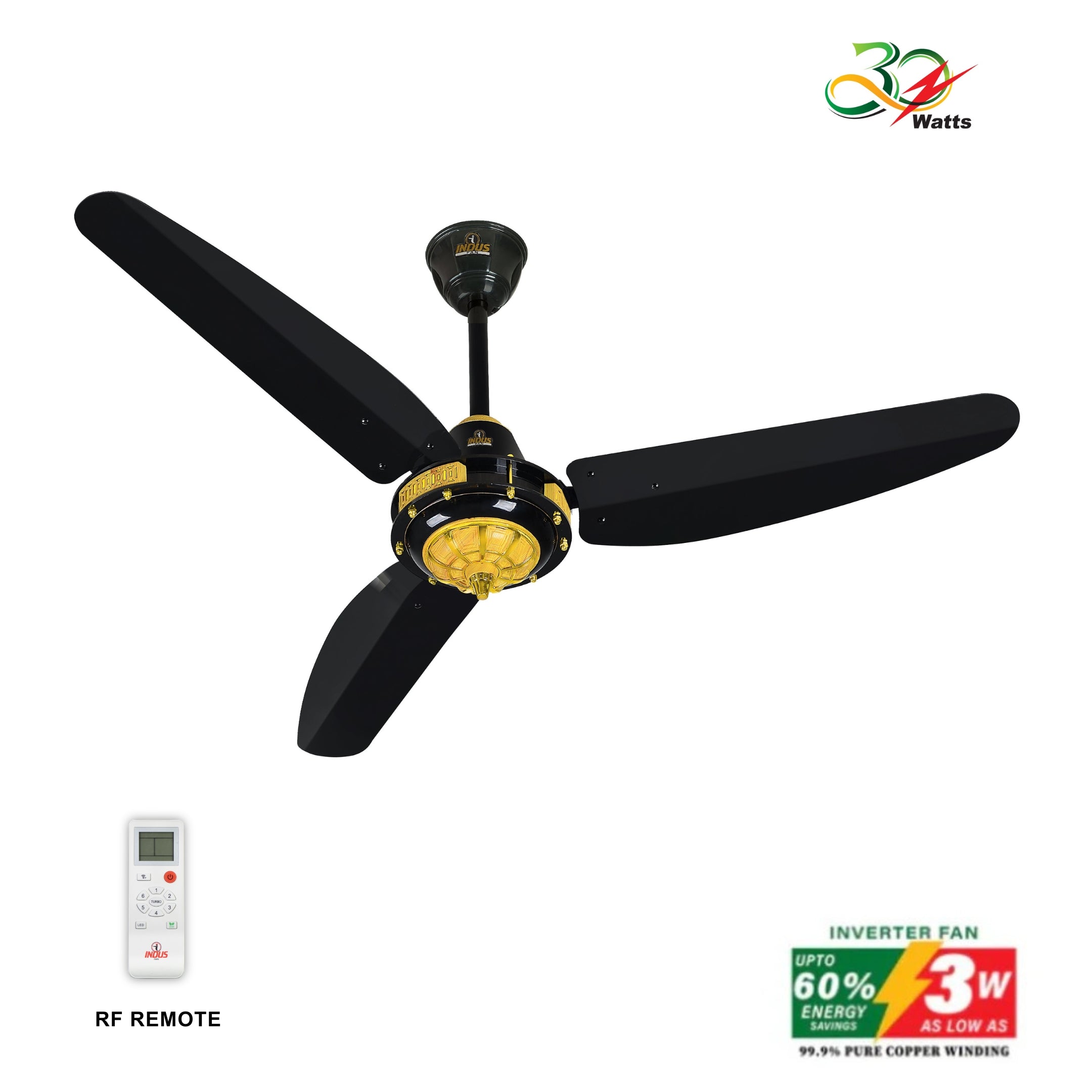 Antique Mode Ceiling Fan (30-Watt Inverter)