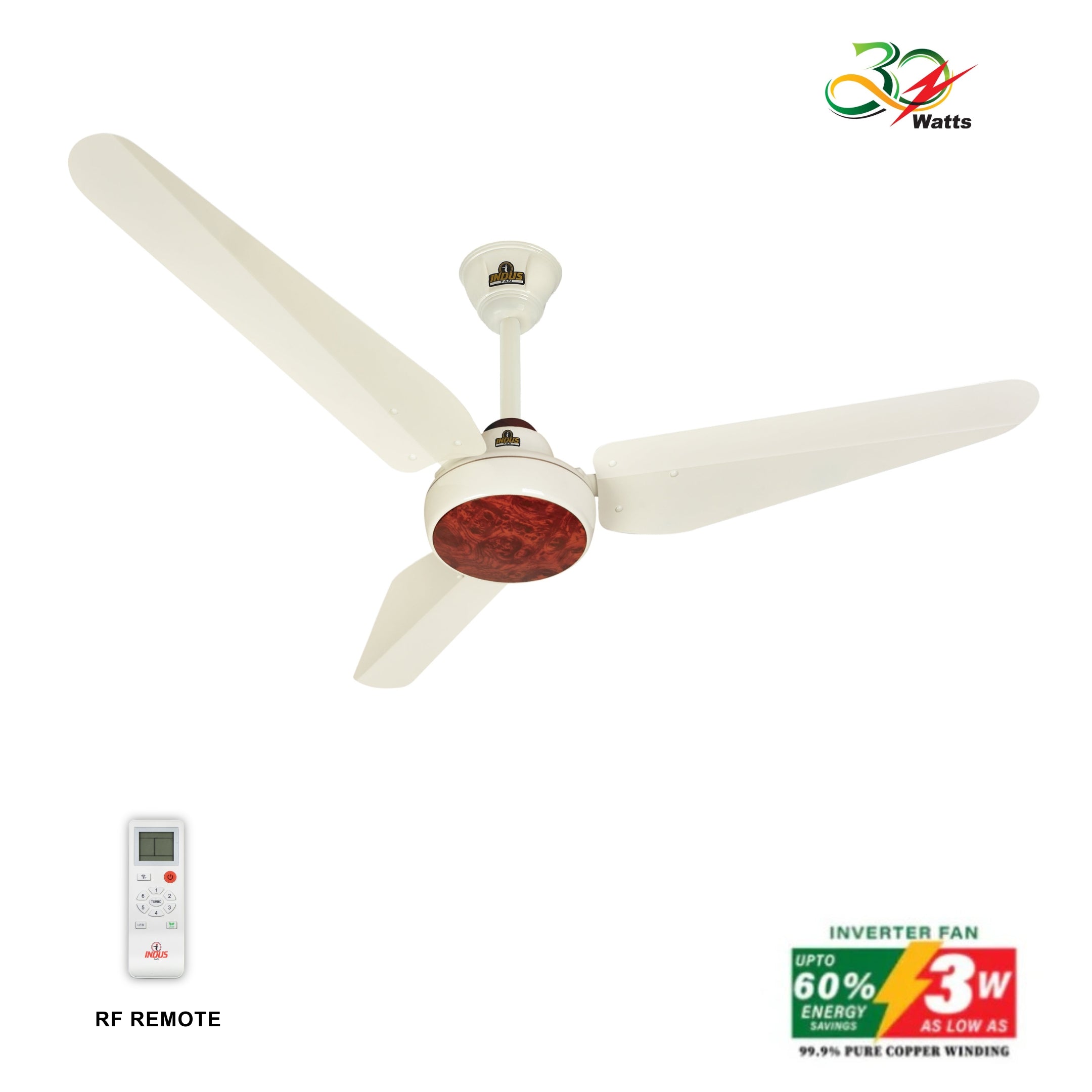 Decent Model Ceiling Fan (30-Watt Inverter Fans)