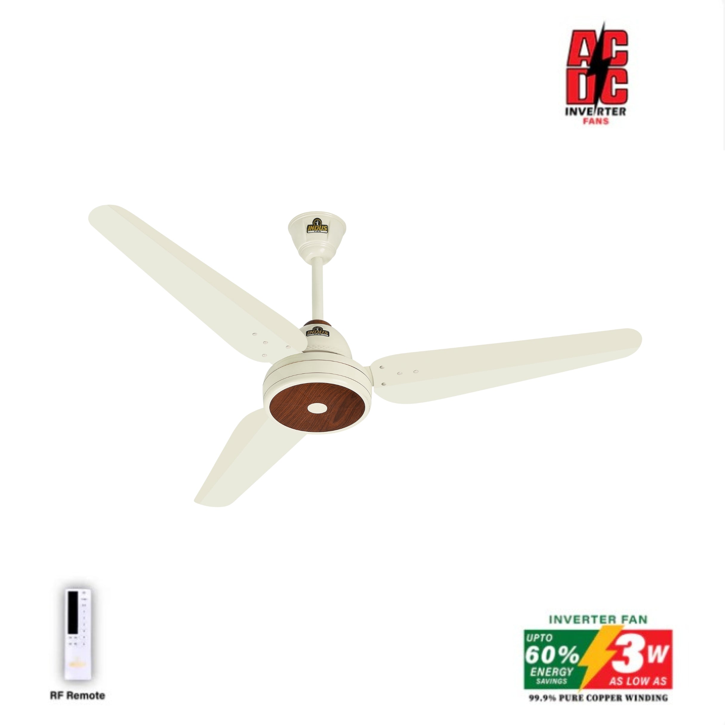 Florence Model Ceiling Fan (AC DC Solar Fans)