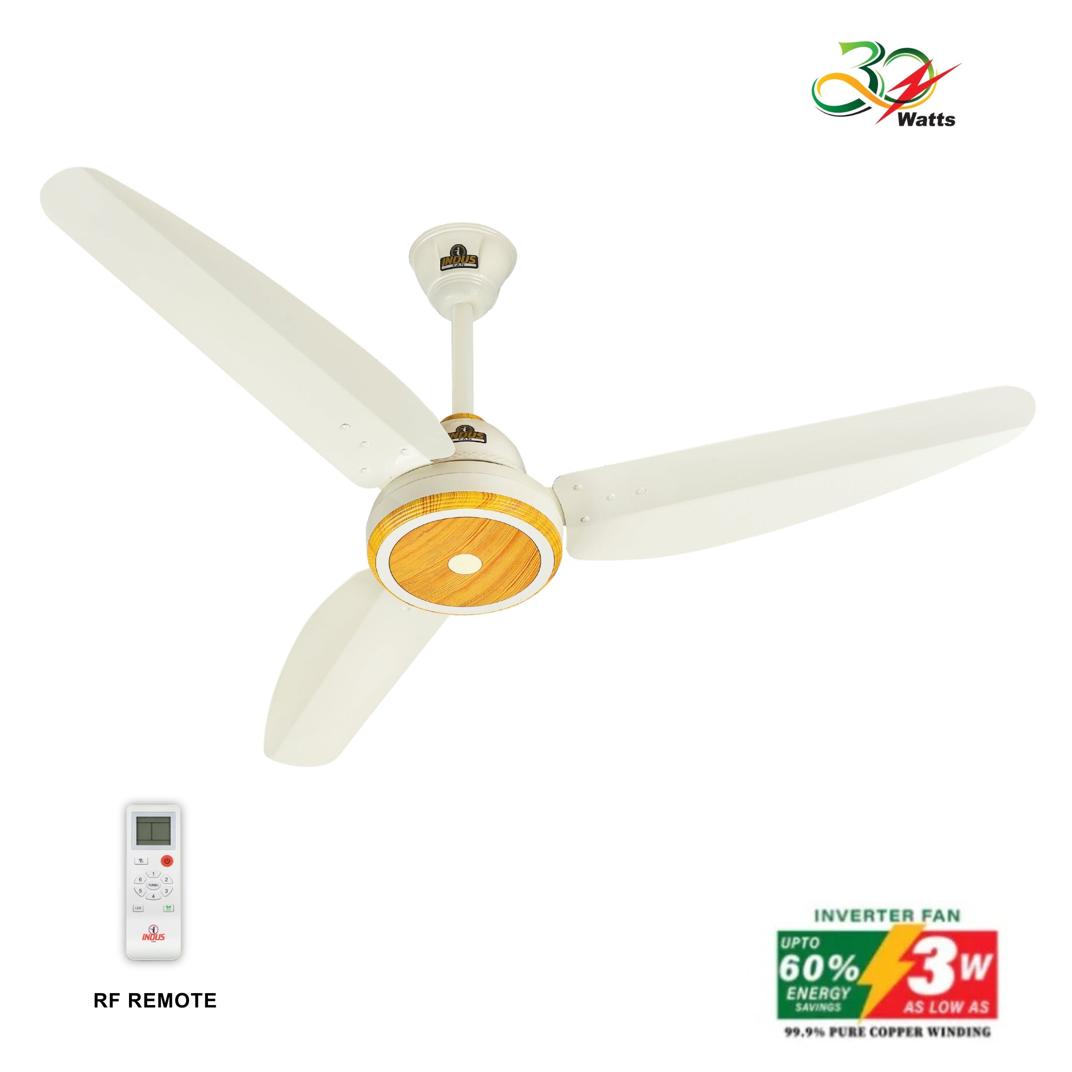 Heaven Plus Model Ceiling Fan (30-Watt Inverter Fan)
