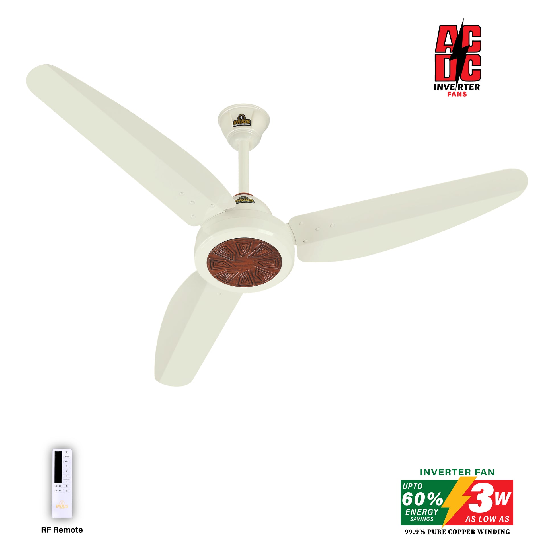 Prince Model Ceiling Fan (AC DC Solar Fans) – Indus Home Appliances