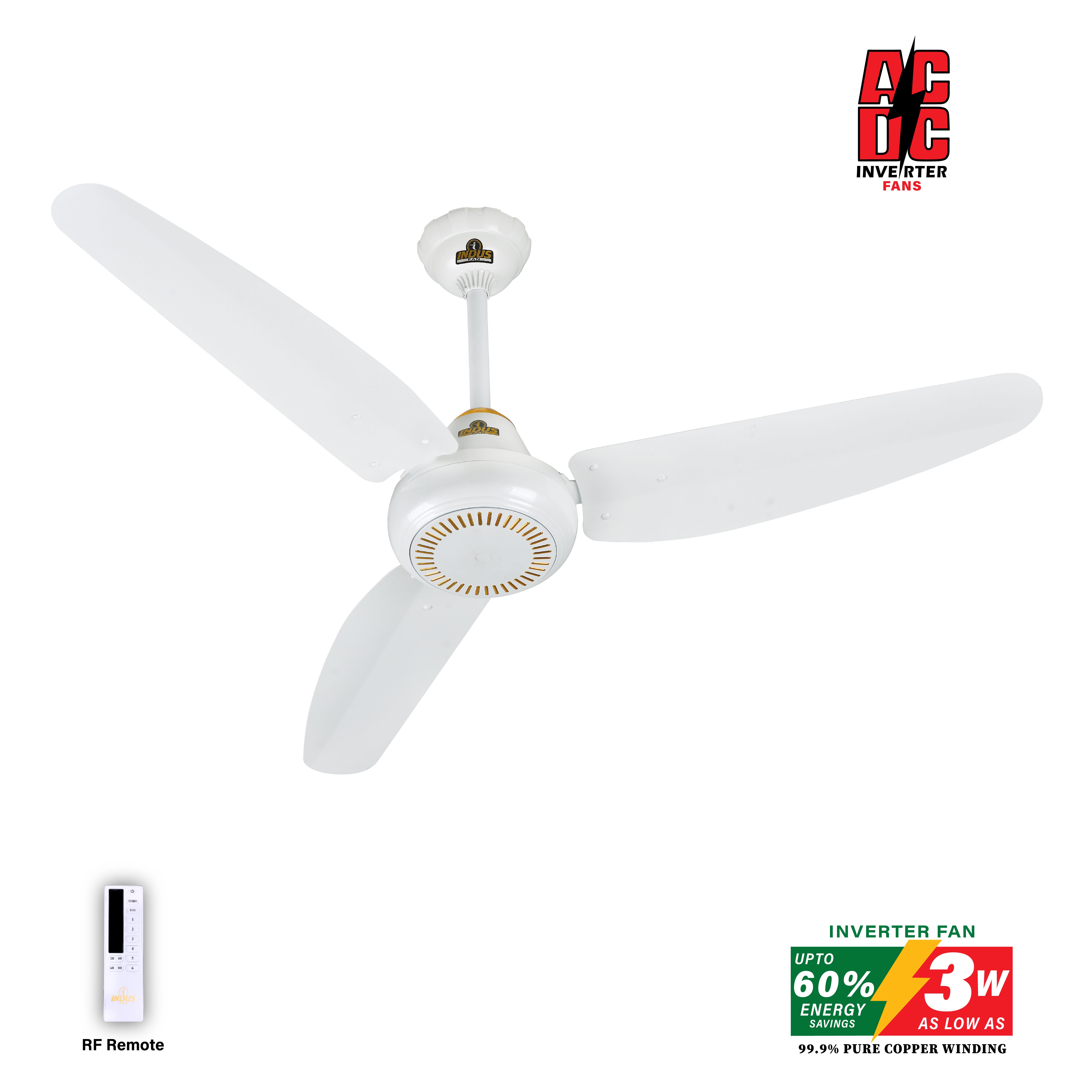 Sparkle Model Ceiling Fan (AC DC Solar Fan) โ Indus Home Appliances
