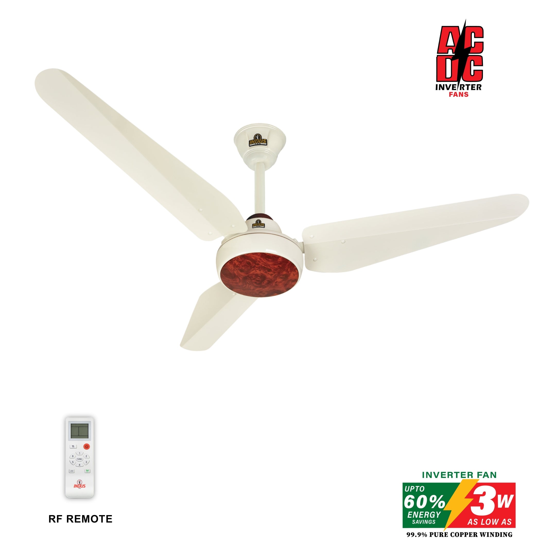 Decent Model Ceiling Fan (AC DC Solar Fans)