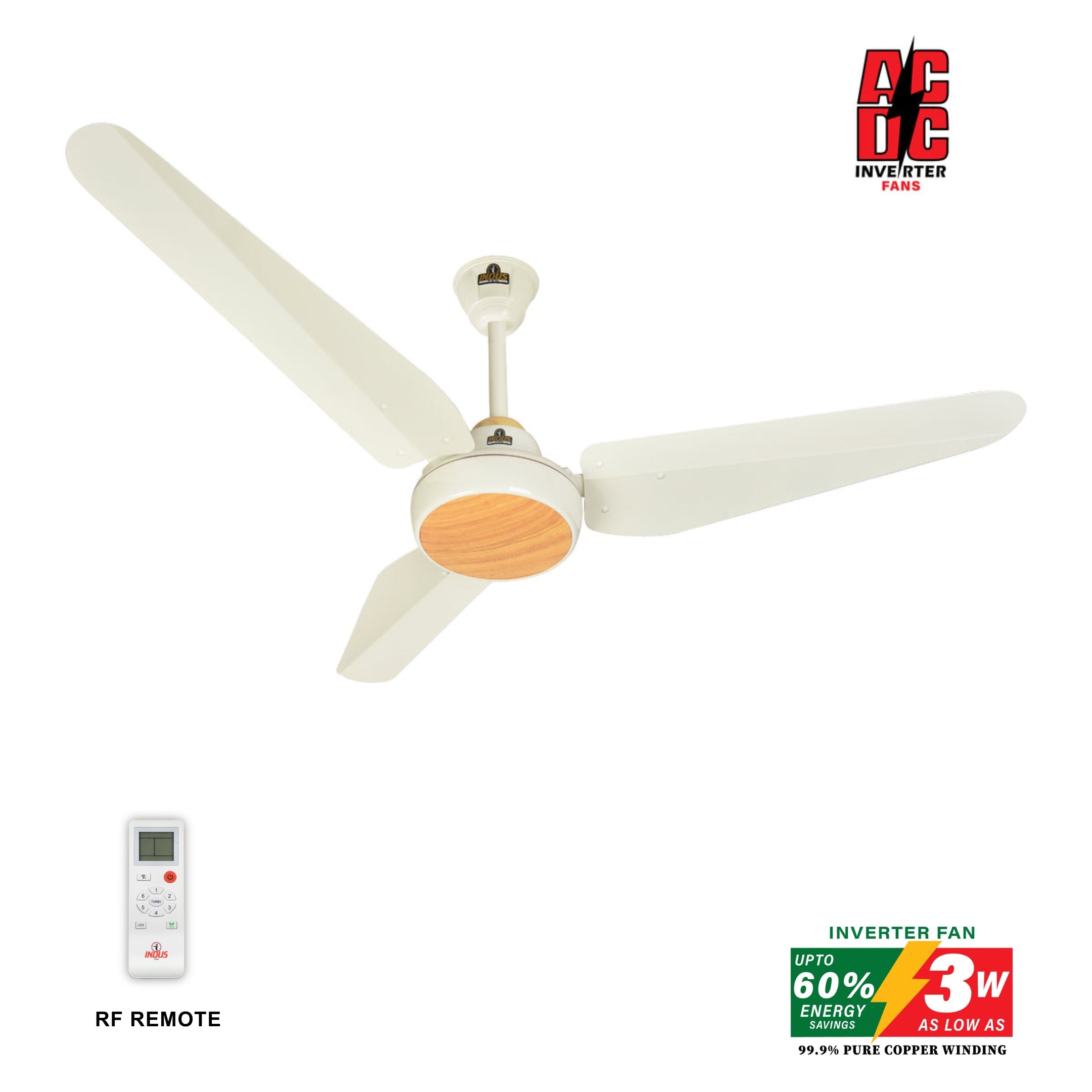 Decent Model Ceiling Fan (AC DC Solar Fans)