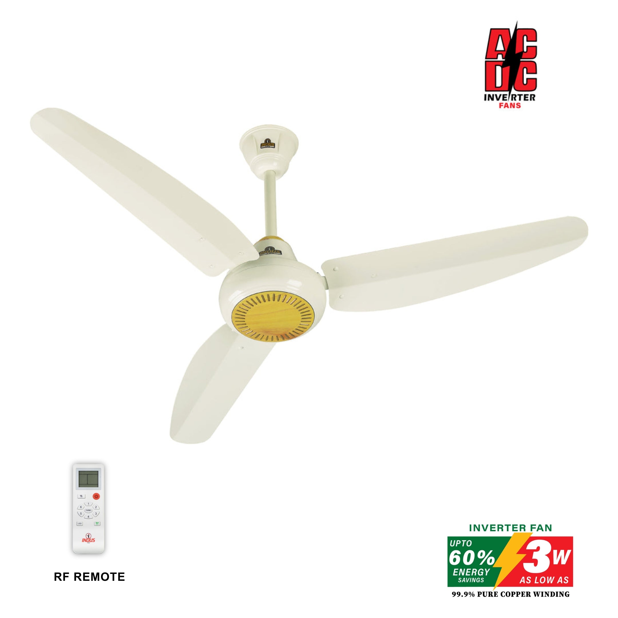 Sparkle Model Ceiling Fan (AC DC Solar Fan)